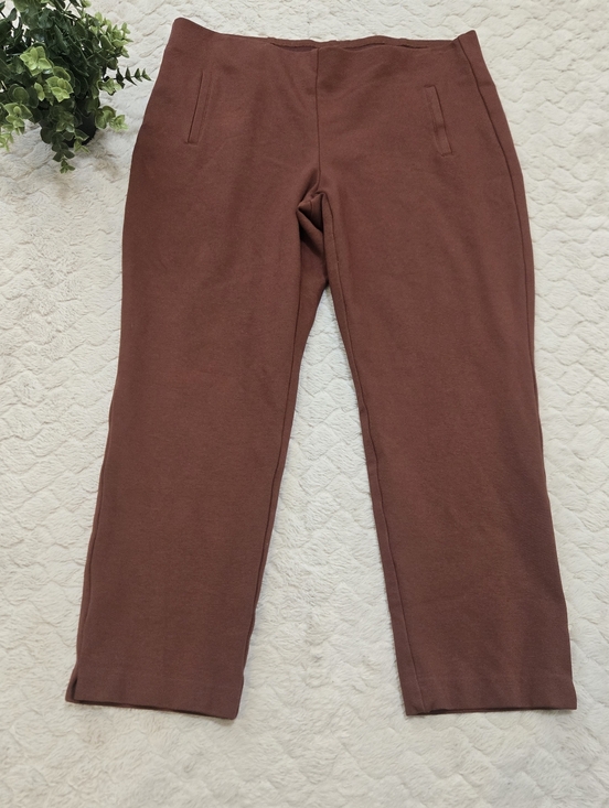 Chico's Pants - Chico's Rust Brown Stretch Ankle Office Dress Slacks, Chico's 2.5 - US 14